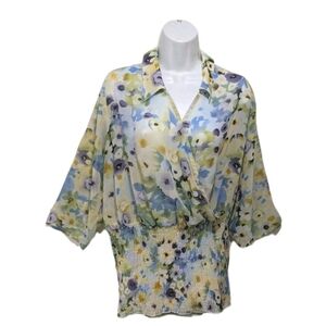 Soft By Avenue Smocked Waist Empire Blouse Top 22/24 Whimsical Fairy #9